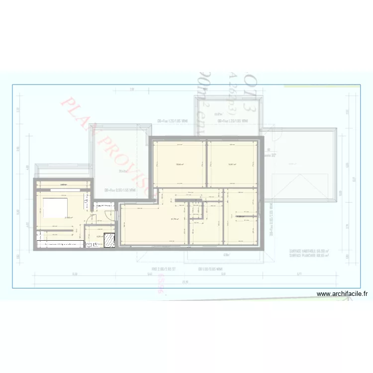 Piraino Avant Projet 1 avec Suite &eacute;tage. Plan de 