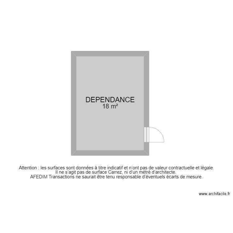 BI 7767 DEPENDANCE. Plan de 0 pièce et 0 m2