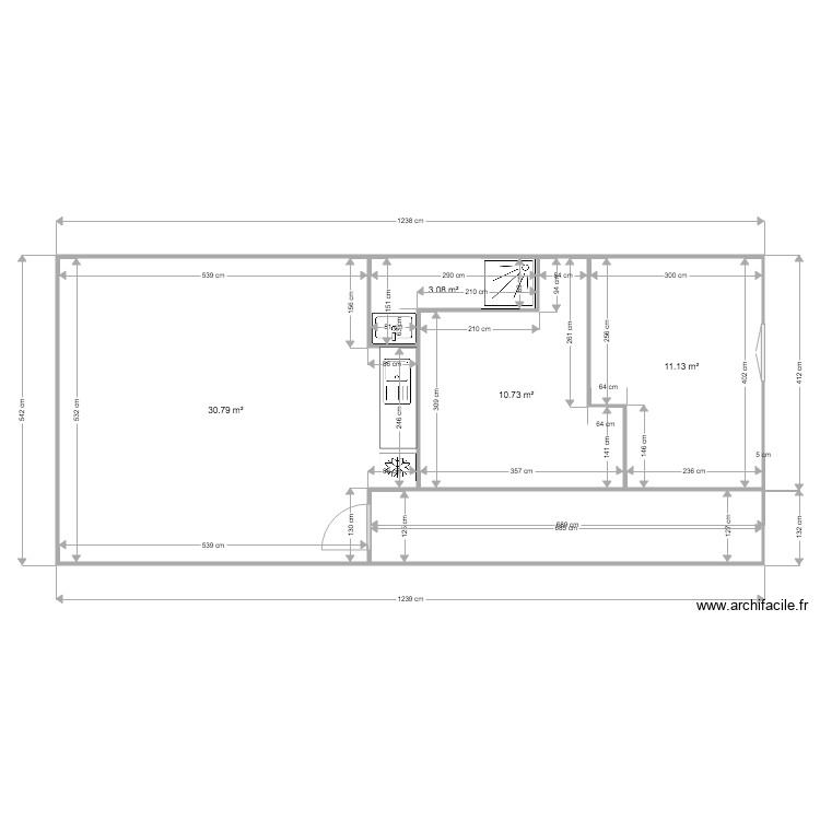 Etage 1 Redon modifi&eacute; 3. Plan de 0 pièce et 0 m2