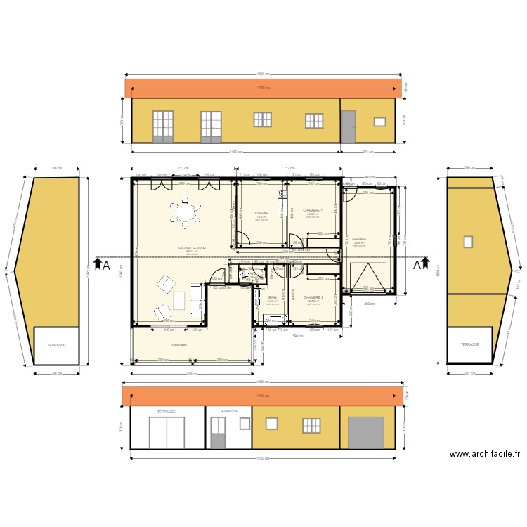 THALIE 2-76. Plan de 23 pièces et 373 m2