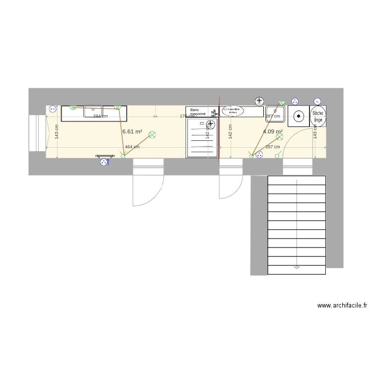 R1 Nord Salle deau PE Envoi. Plan de 0 pièce et 0 m2