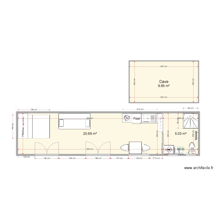 Studio Jules Ferry 19 04 20. Plan de 0 pièce et 0 m2