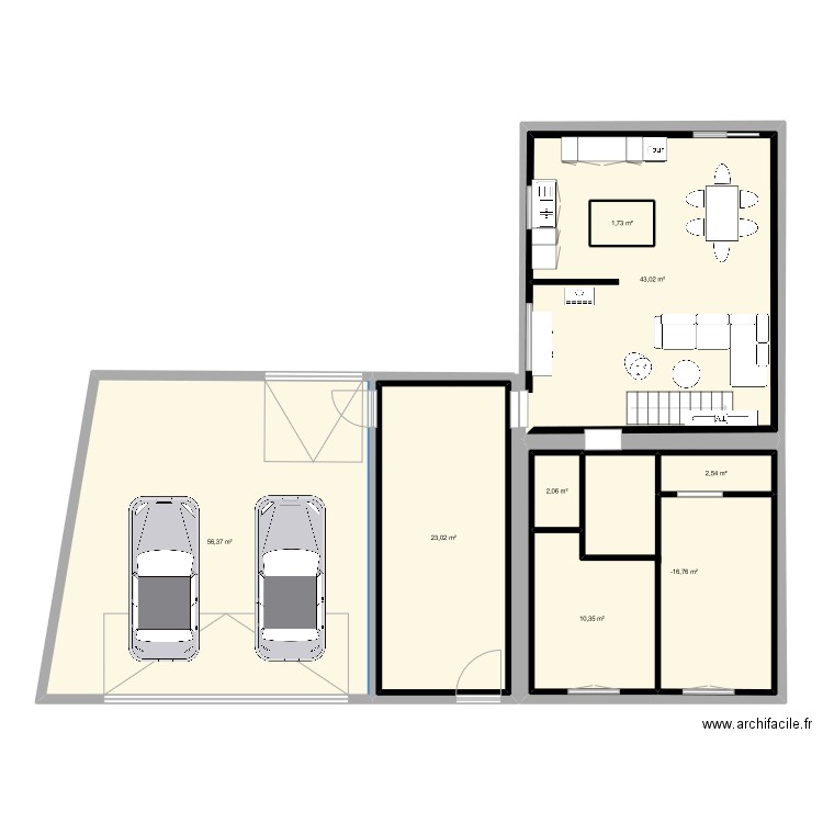 garage. Plan de 0 pièce et 0 m2