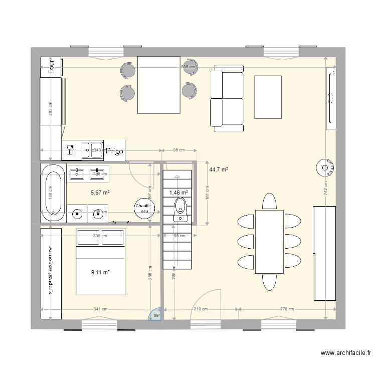 Plan RDV Numéro 5 version sans Bureau v2. Plan de 0 pièce et 0 m2