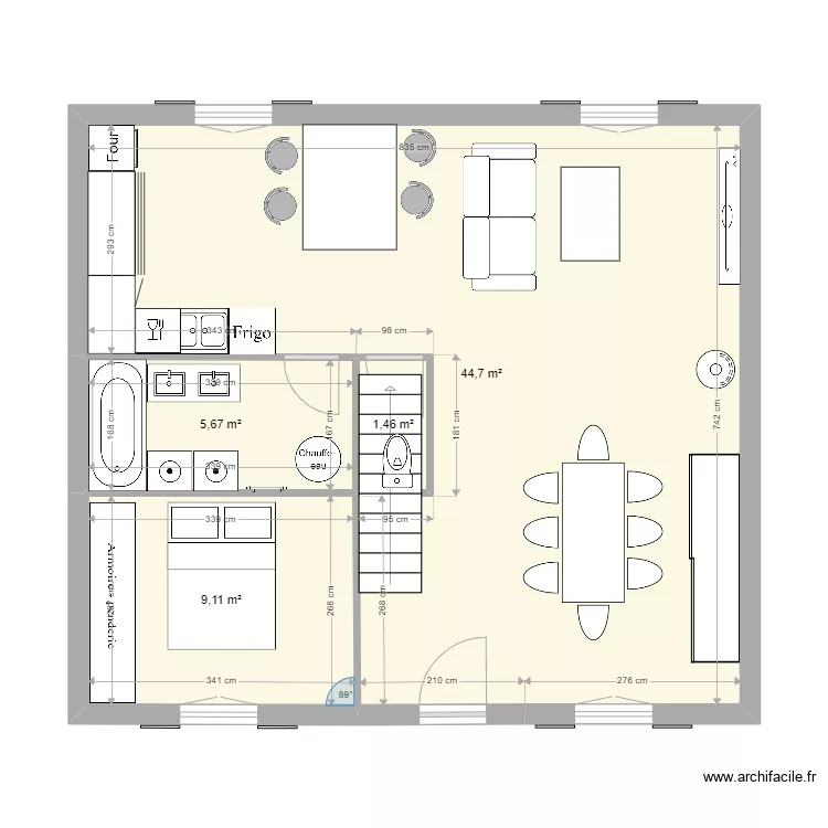 Plan RDV Num&eacute;ro 5 version sans Bureau v2. Plan de 
