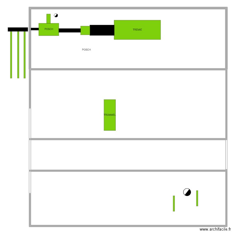 Hangar 2. Plan de 4 pièces et 687 m2