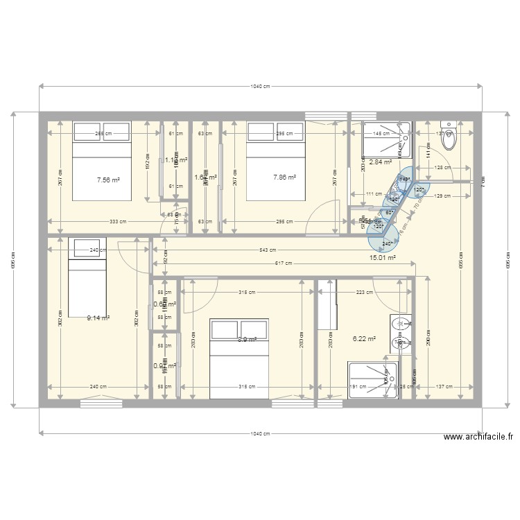 etage ch4 projet 1. Plan de 0 pièce et 0 m2
