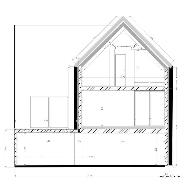 maison corseul coupe. Plan de 0 pièce et 0 m2