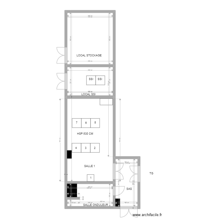 Carré Sénart actuel. Plan de 4 pièces et 44 m2