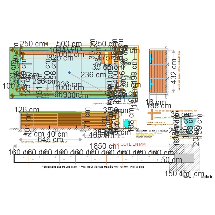 piscine 4. Plan de 0 pièce et 0 m2