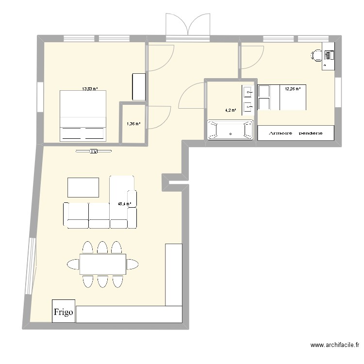 chatel 1. Plan de 0 pièce et 0 m2