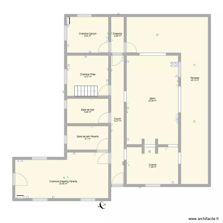 Maison Fr&eacute;do. Plan de 