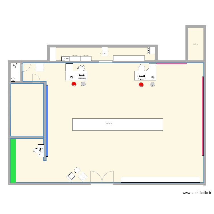 mag ulis optic. Plan de 3 pièces et 287 m2