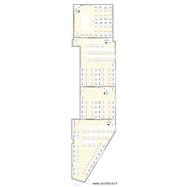 Batiment C Modif 10. Plan de 4 pièces et 269 m2