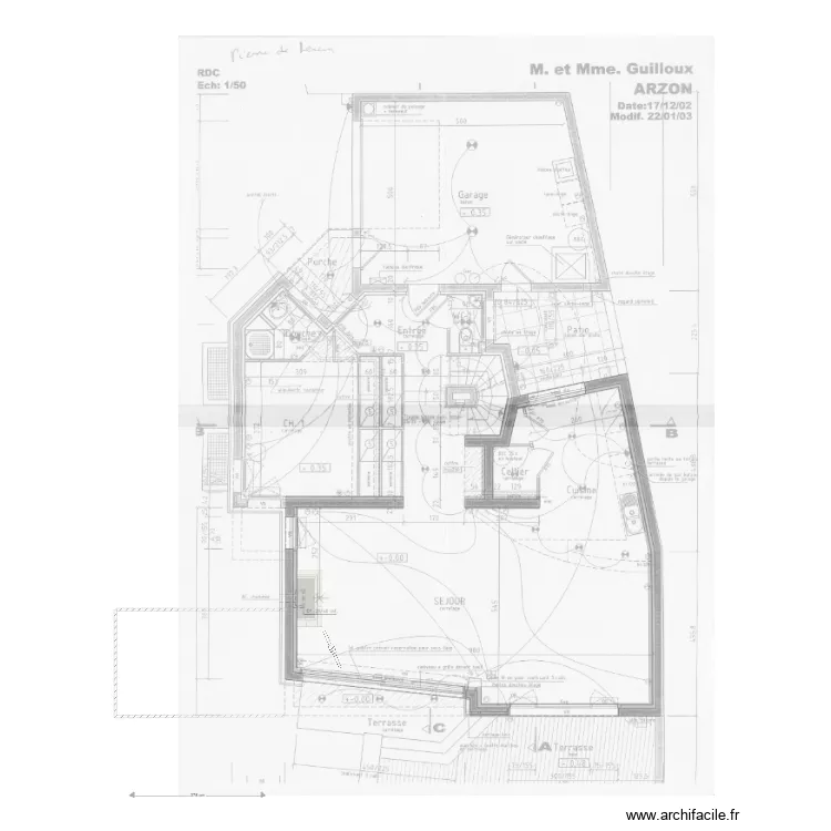 Arzon abri v0. Plan de 