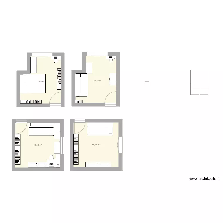 bureau changement. Plan de 