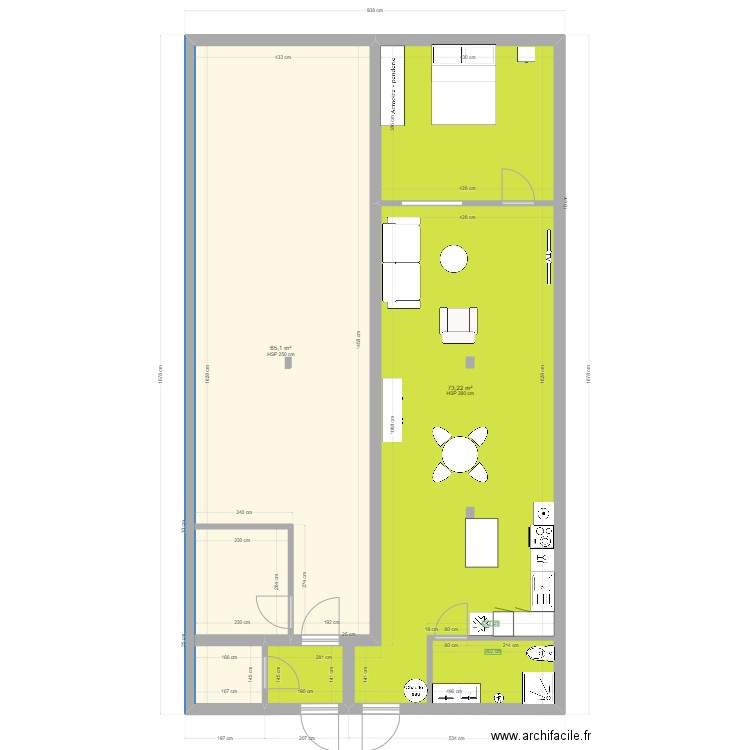 appart 3 la fleche. Plan de 0 pièce et 0 m2