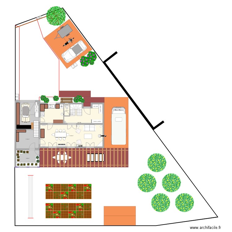 Maison Houppeville. Plan de 0 pièce et 0 m2