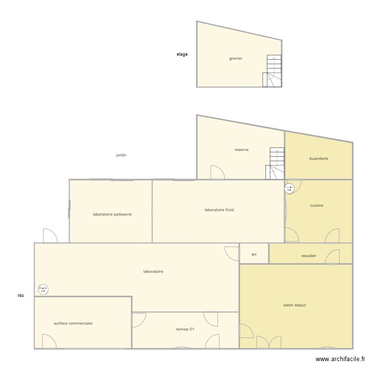 douin boulangerie habitation  am 1272. Plan de 0 pièce et 0 m2