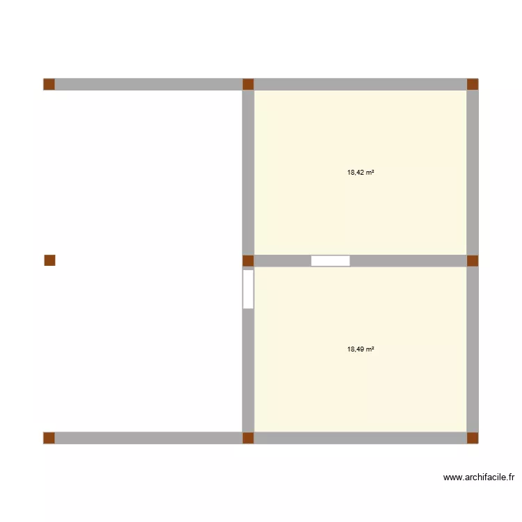 Plan Yao 260630. Plan de 2 et 37 m² Plan Yao 260630. Plan de 2 et 37 m²