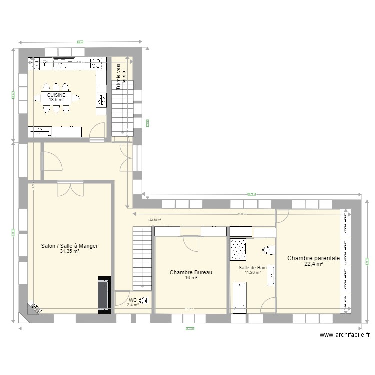 Maison VITTEL. Plan de 0 pièce et 0 m2