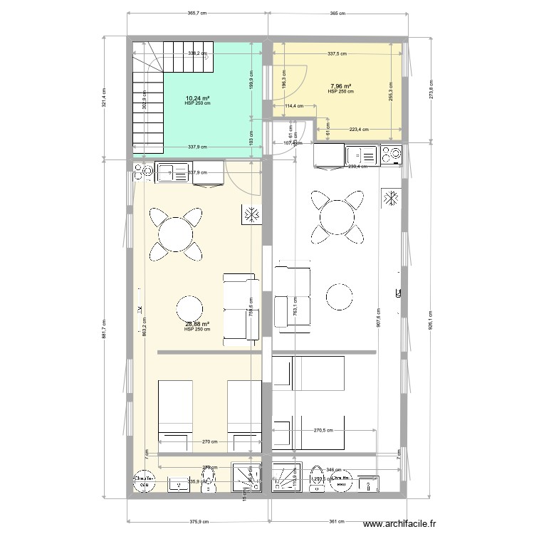 Apt 75 m2 - Plan dessiné par Sierck46