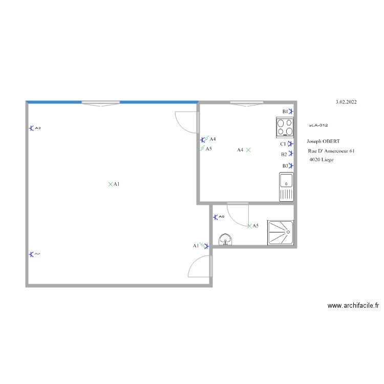 amercooer A012. Plan de 0 pièce et 0 m2