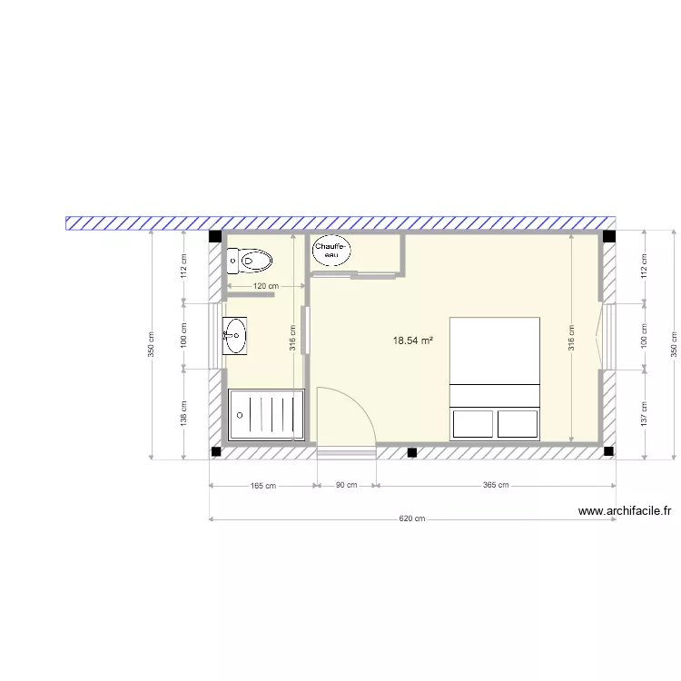 Projet Donati agrandissement. Plan de 