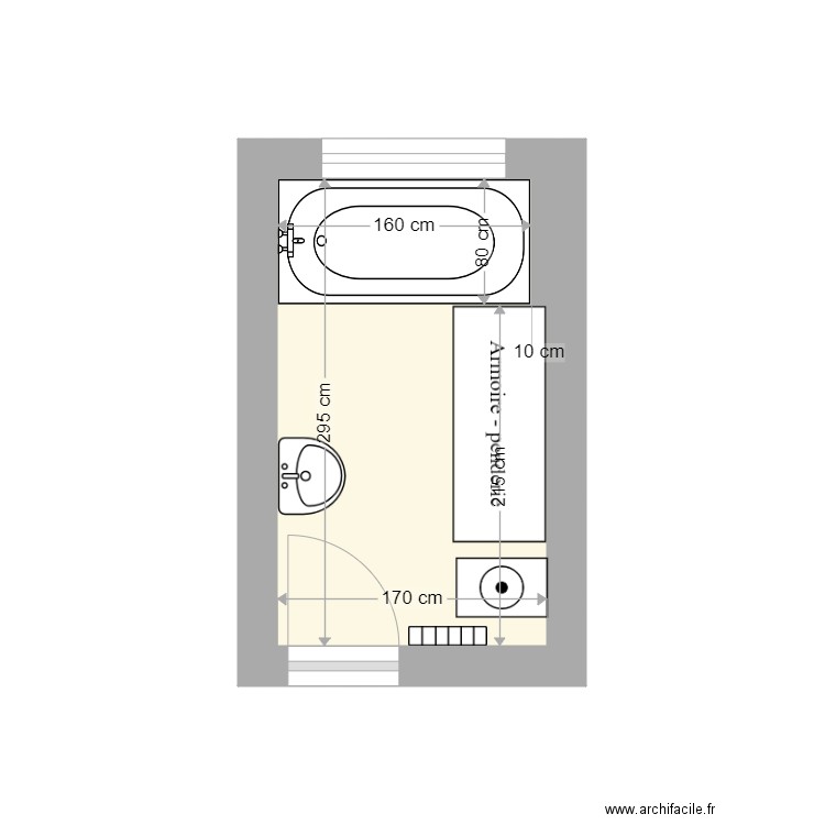 CROQUIS SDB MARTEL 2. Plan de 0 pièce et 0 m2