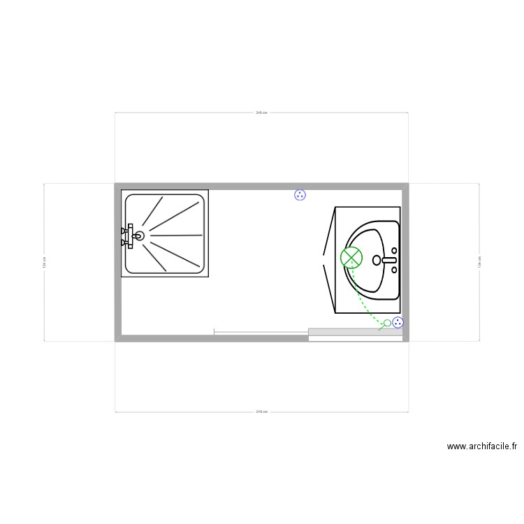 VACANT EX GUENINCHAULT EXISTANT. Plan de 1 pièce et 3 m2