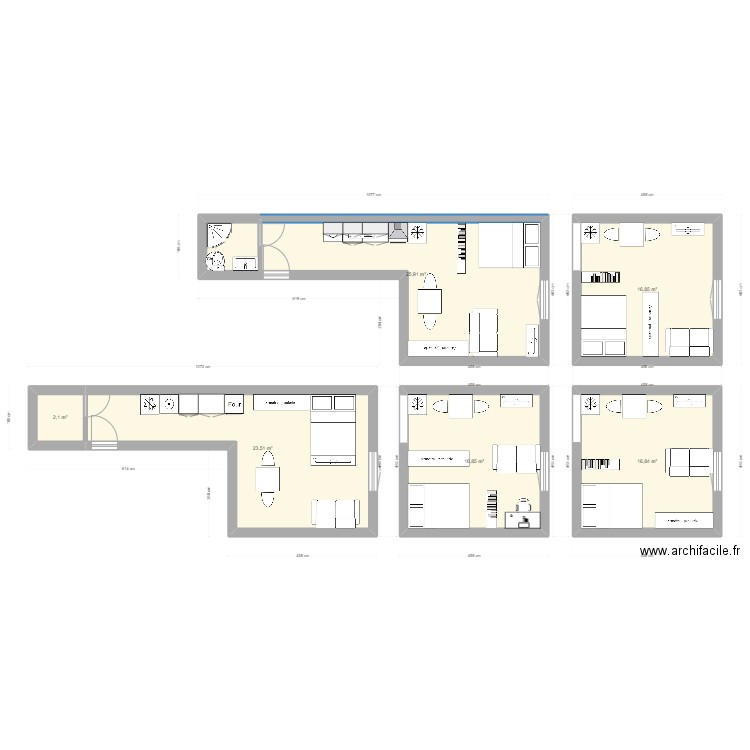 Plan studio SCI. Plan de 0 pièce et 0 m2