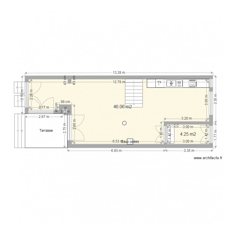 projet revu. Plan de 0 pièce et 0 m2
