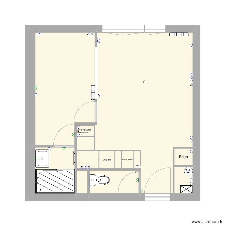 PLAN EQUIPEMENT CHARENTON. Plan de 12 pièces et 30 m2