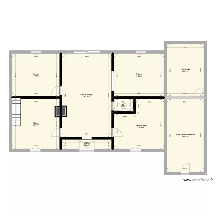 Plan RDC Maison Bosjean projet 1. Plan de 