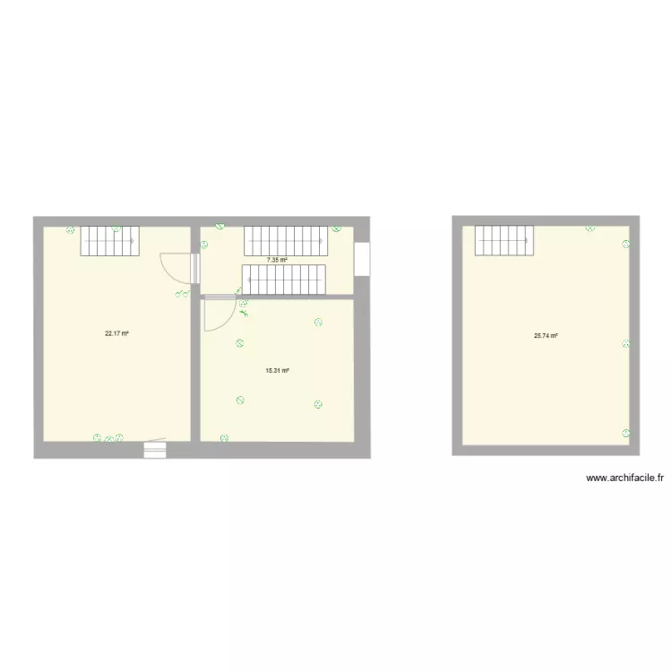 Maison 2eme &eacute;tage. Plan de 