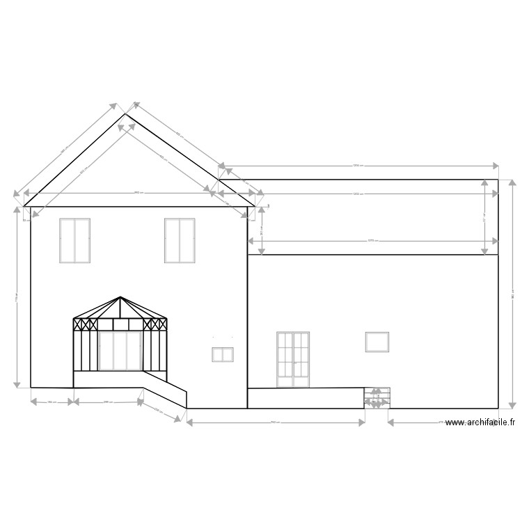 Projet Michaud face . Plan de 0 pièce et 0 m2