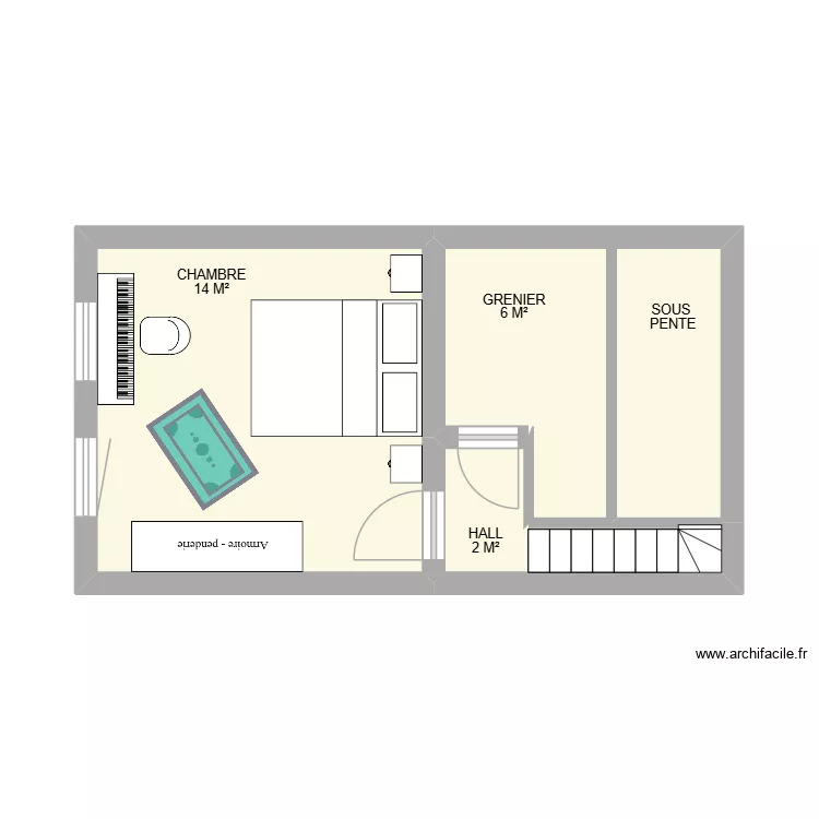 2ème ETAGE JUMET. Plan de 4 et 25 m² 2ème ETAGE JUMET. Plan de 4 et 25 m²