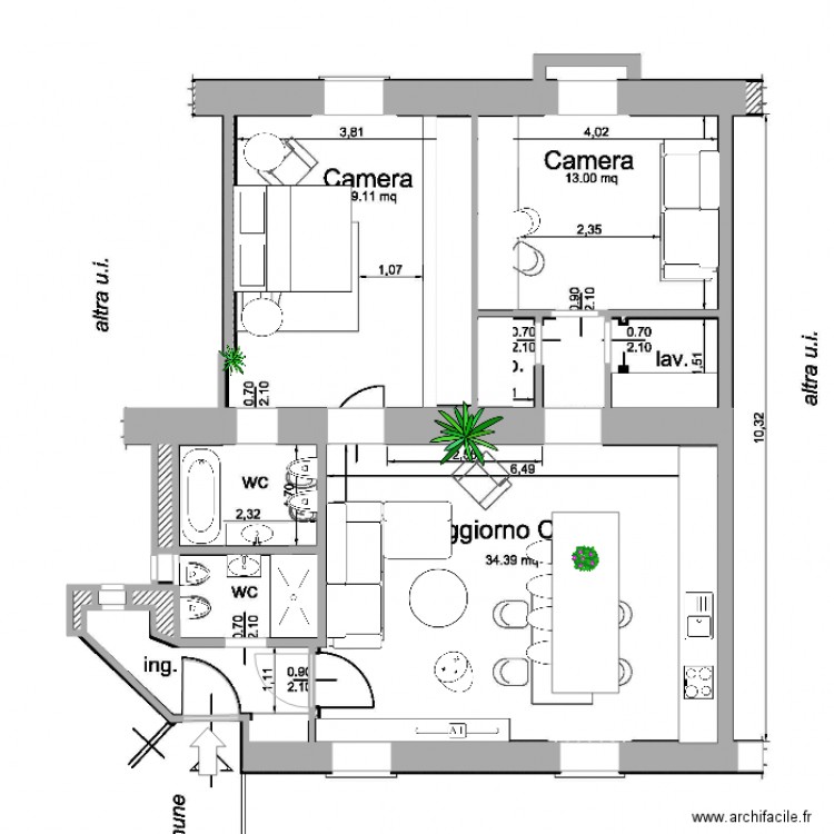 A RAFFAELLA. Plan de 0 pièce et 0 m2