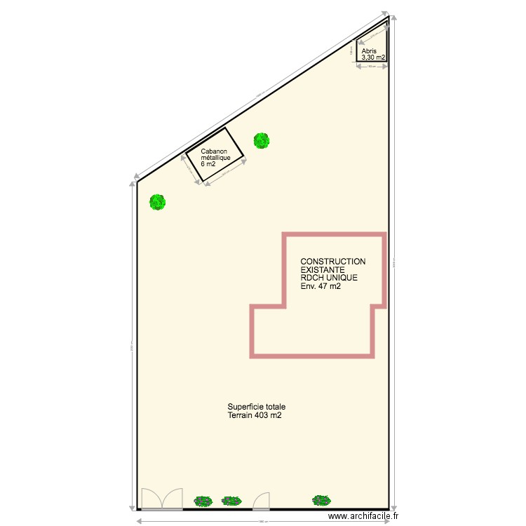 21 ave plaine  Plan masse existant 03 05 18. Plan de 0 pièce et 0 m2