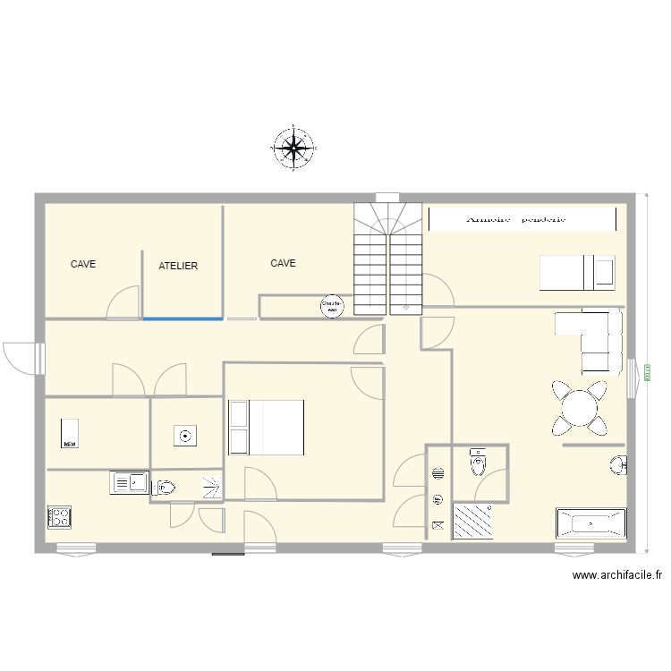 RDC CAVE. Plan de 0 pièce et 0 m2