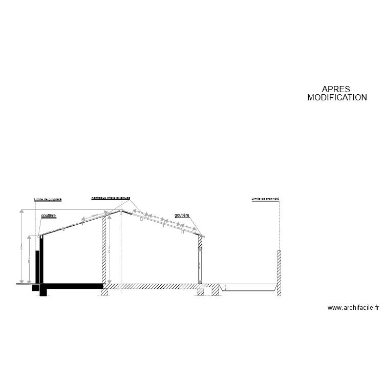 coupe 1. Plan de 0 pièce et 0 m2