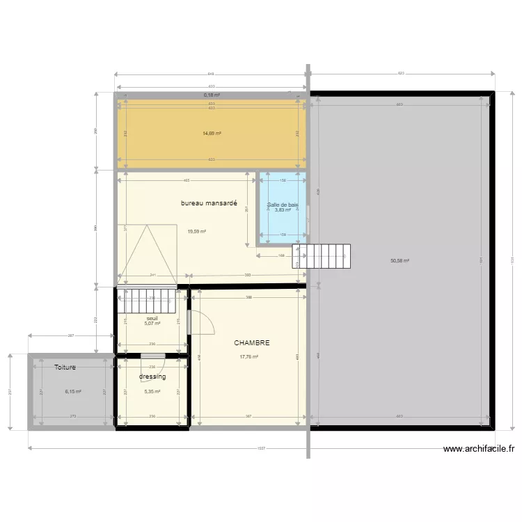 L' &eacute;tage St Georges r&eacute;nov. Plan de 