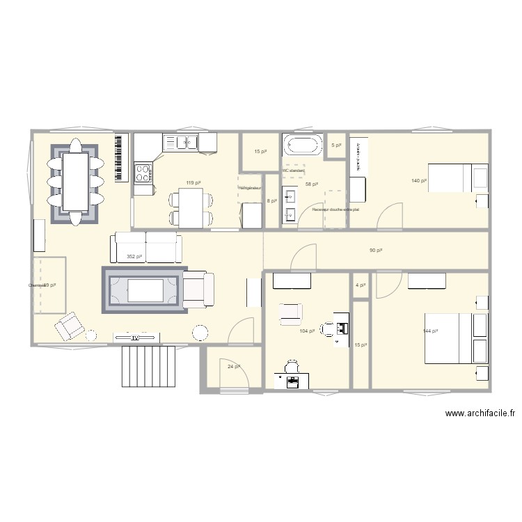 maison saint Lambert porte avant. Plan de 0 pièce et 0 m2