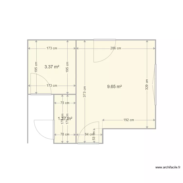 Volume cuisine sdb RdC actuel. Plan de Volume cuisine sdb RdC actuel. Plan de