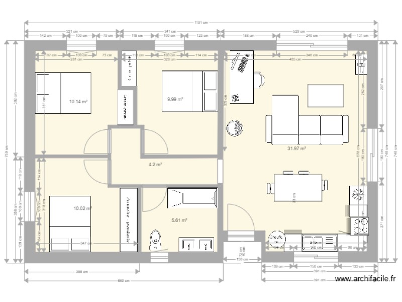 Plan Maison 70m2 Avec Etage | Ventana Blog