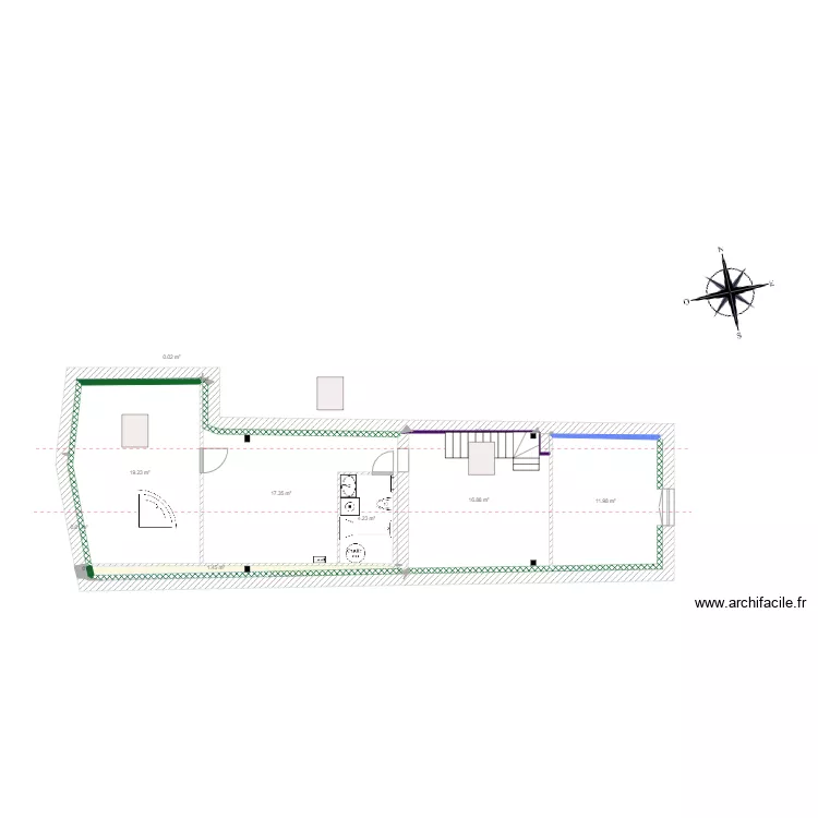 Plan combles mur abattu baignoire v2 solution 6. Plan de 