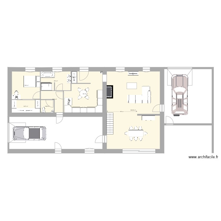 rdc roquebrune version 2. Plan de 0 pièce et 0 m2