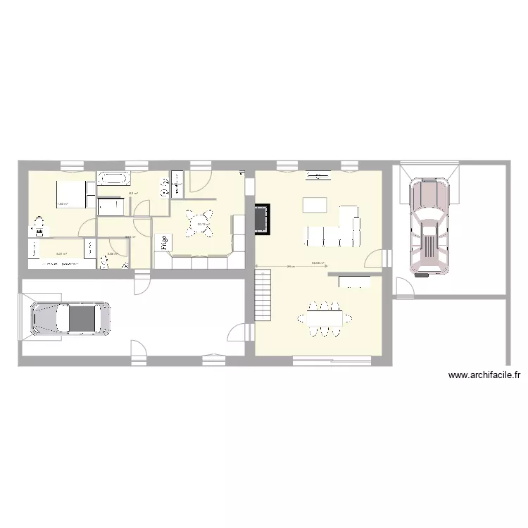 rdc roquebrune version 2. Plan de rdc roquebrune version 2. Plan de