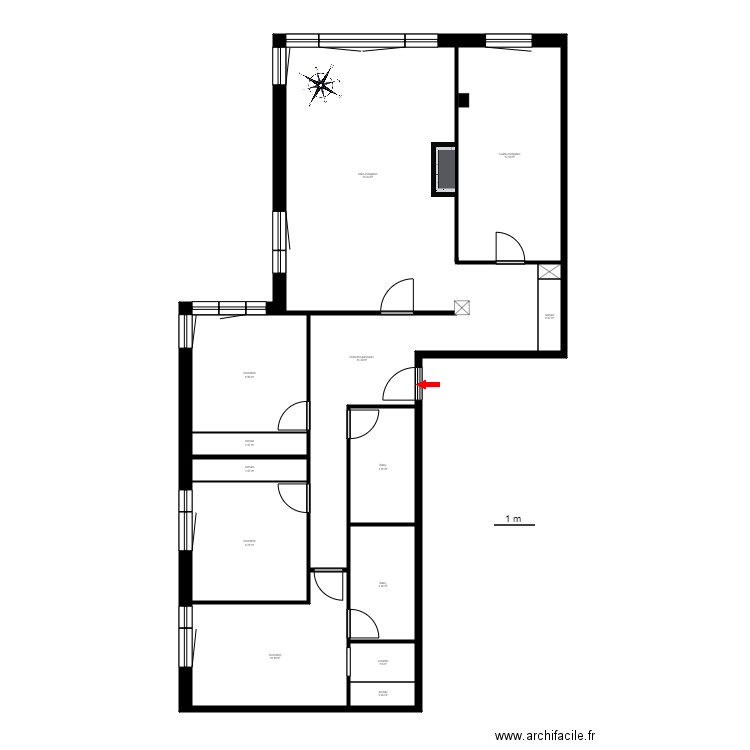 C.R. LA BOHIGUETA, BLOC A, 2-2. ESCALDES. Plan de 14 pièces et 97 m2