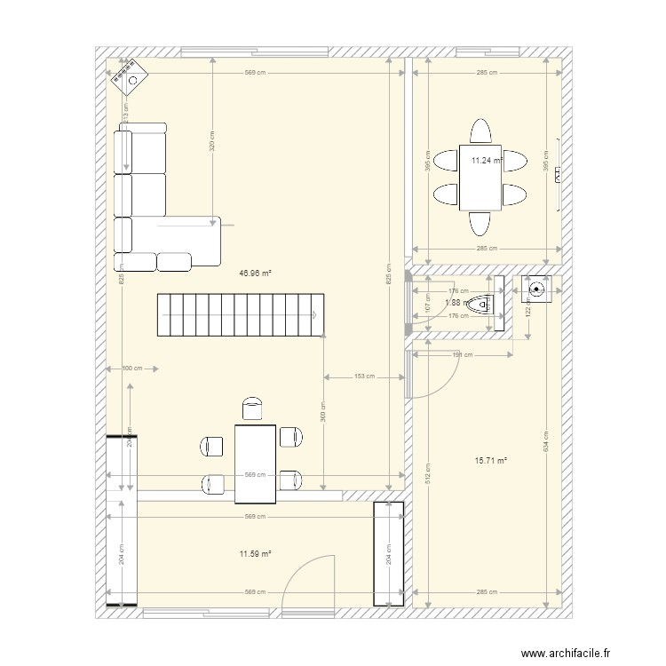 RDC SALESSES RDC. Plan de 0 pièce et 0 m2